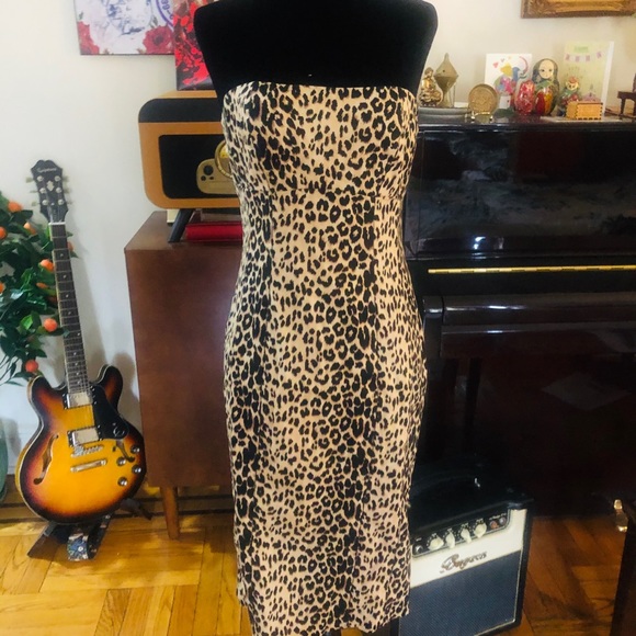 FOREVER 21 LEOPARD DRESS - Picture 1 of 3